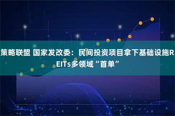 策略联盟 国家发改委：民间投资项目拿下基础设施REITs多领域“首单”
