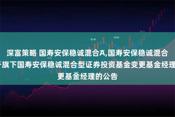 深富策略 国寿安保稳诚混合A,国寿安保稳诚混合C: 关于旗下国寿安保稳诚混合型证券投资基金变更基金经理的公告